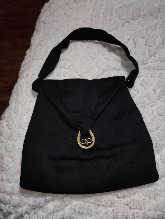 Coblentz Handbags - Elegant Vintage 1950's Black Coblentz Purse w/ Satin Lining and Gold Accent